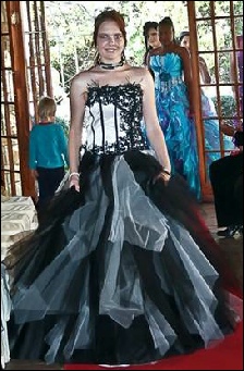 black and silver matric dance dress